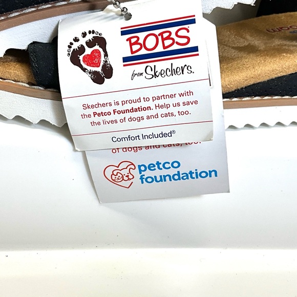 Skechers Womens Desert Kiss Black Ankle Strap Heel Wedge Sandals Shoes NWT - Picture 5 of 8